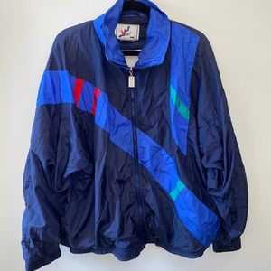 Vintage 80's/90's Colorful Visor Windbreaker